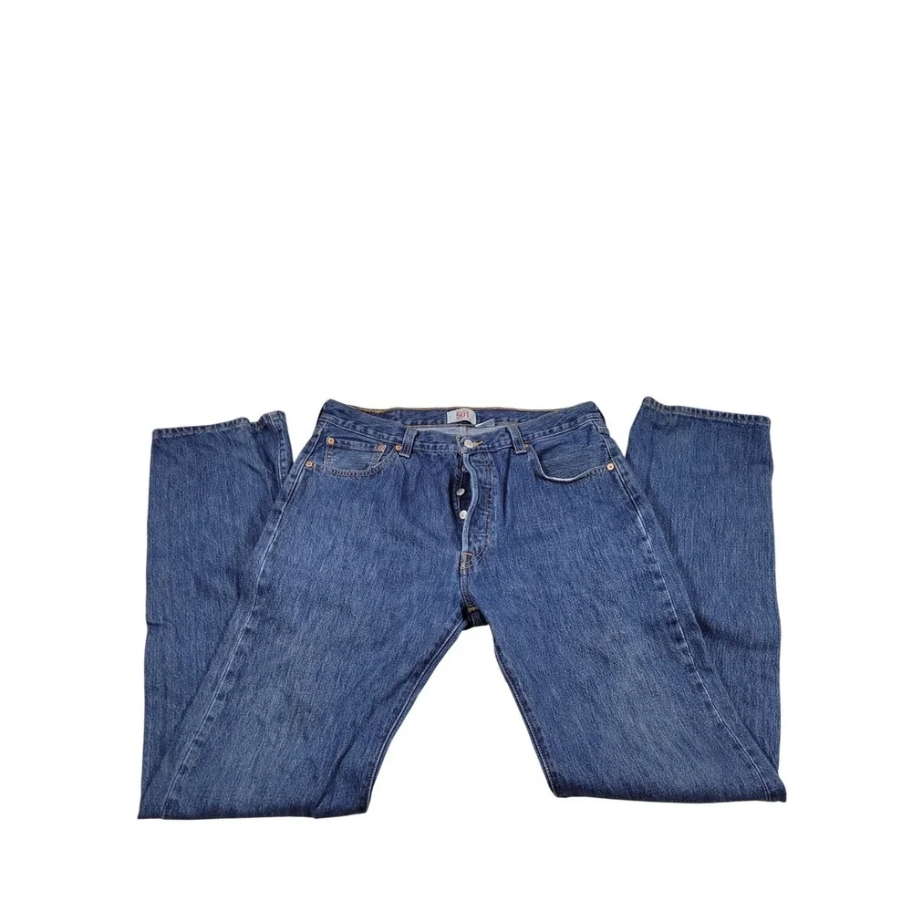 Vintage Levi's 501 Jeans Mens 36x36 Blue Excellent Straight Leg Button Fly Denim
